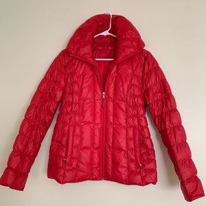 Red Kenneth Cole Lightweight Down Jacket